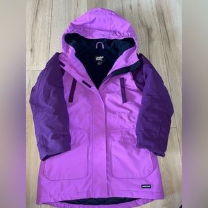 Girls Lands End Waterproof Parka - Excellent Condition Sz 10/12